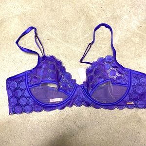 SavageXFenty Intimates sleepwear Mod on the Moon unlined sheer demi bra 38B